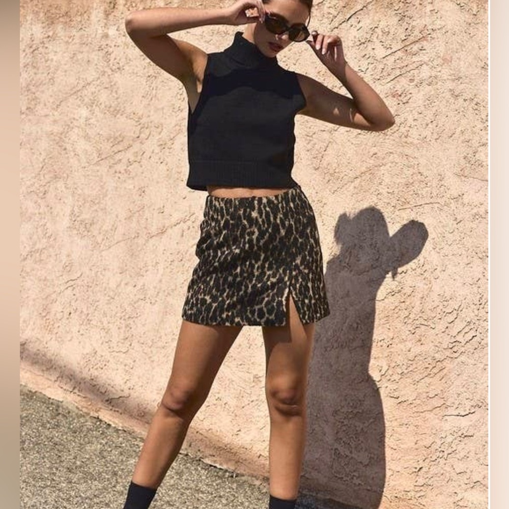 Leopard Mini Skirt